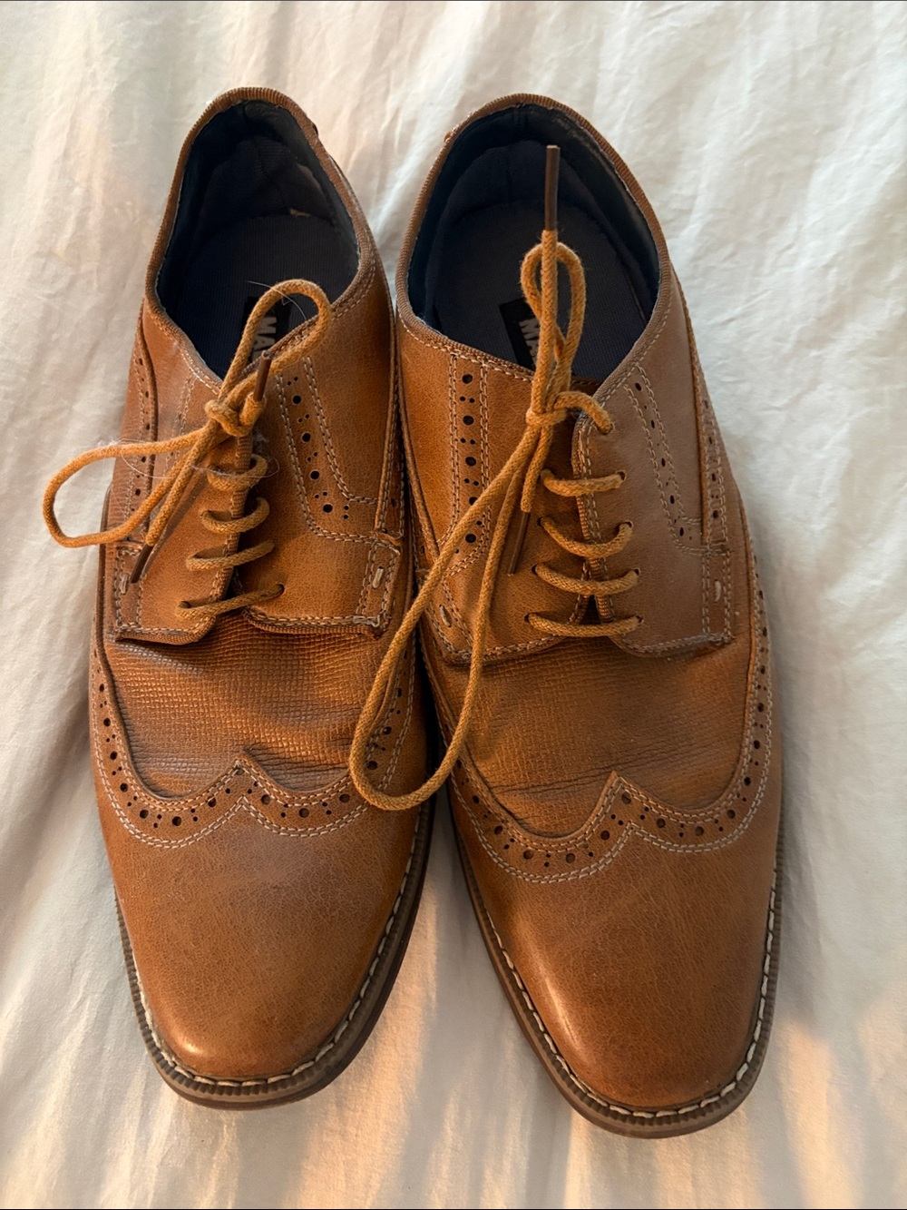Steve Madden Brown Leather Wingtip Oxfords